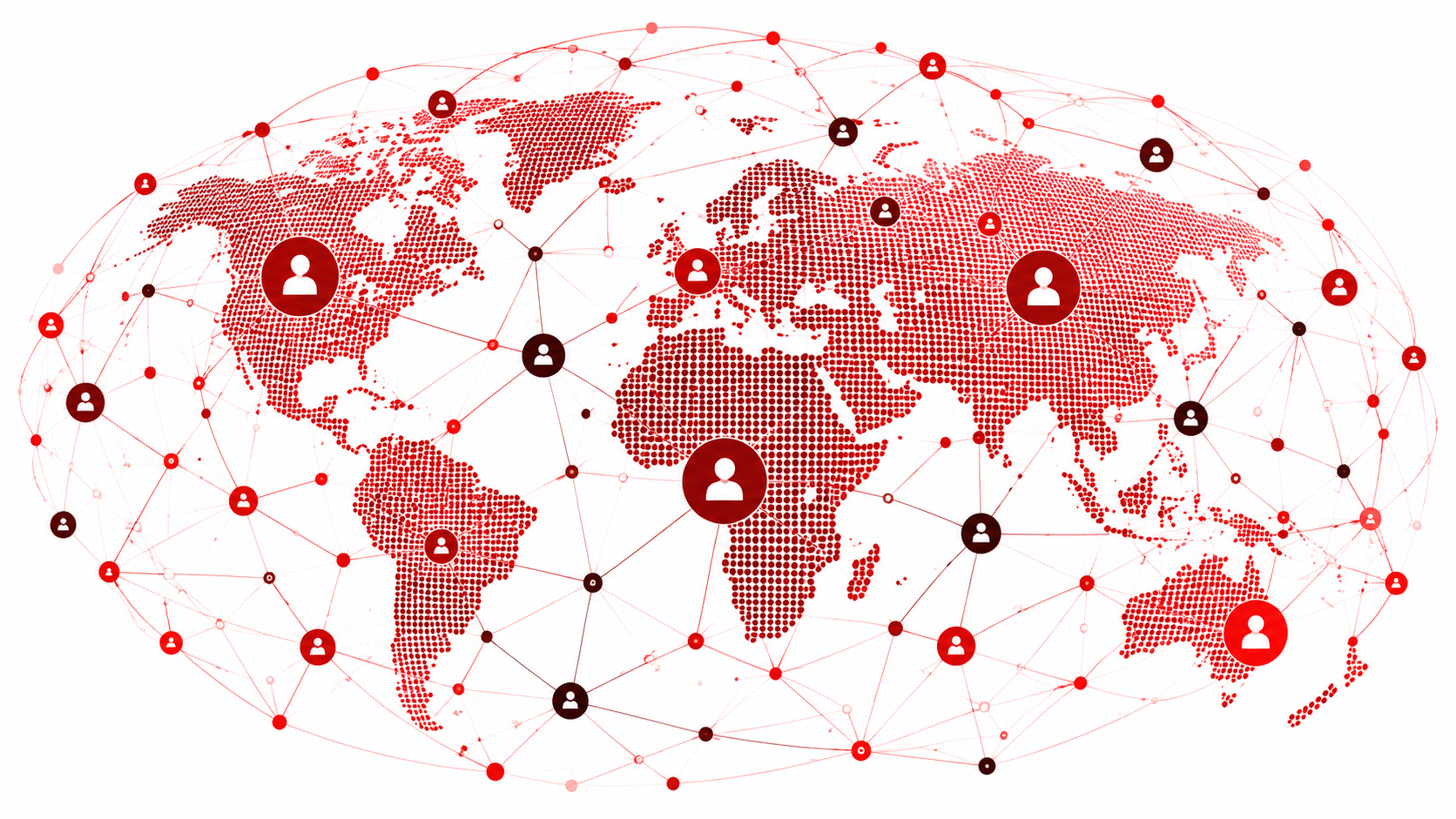 Digital network connecting people and technology
